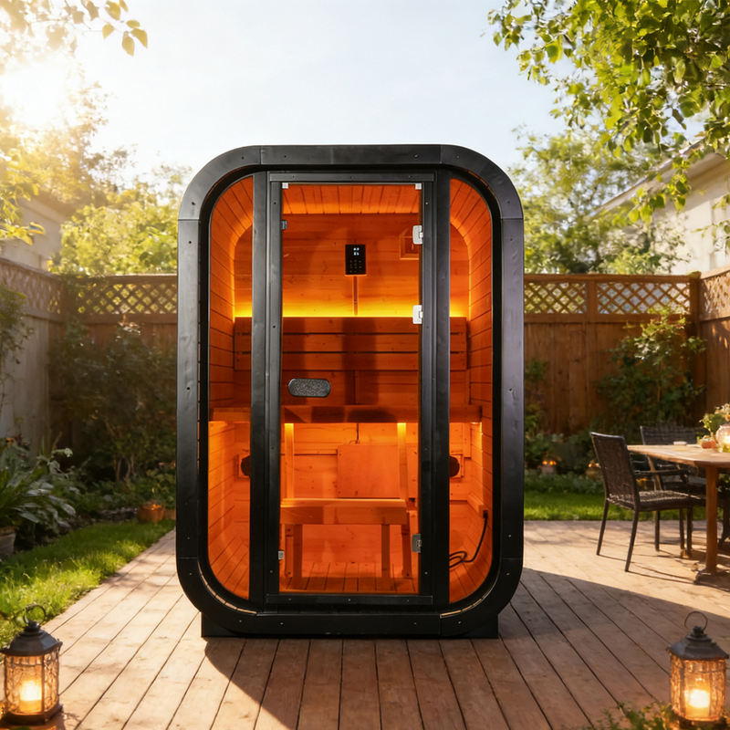 Outdoor Infrared Cube Sauna (2-Person System)